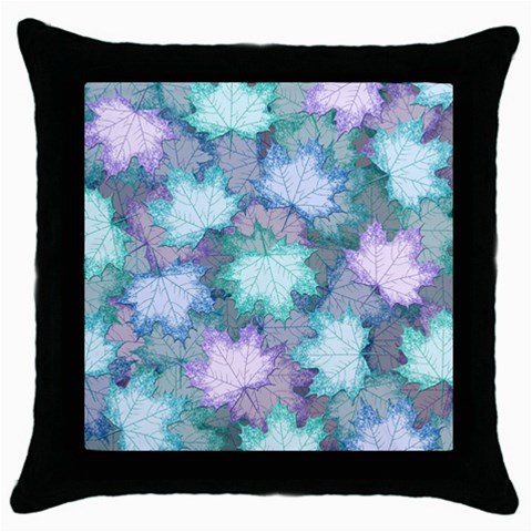 Leaves Glitter Background Winter Throw Pillow Case (Black) from ArtsNow.com Front