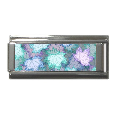 Leaves Glitter Background Winter Superlink Italian Charm (9mm) from ArtsNow.com Front