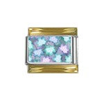 Leaves Glitter Background Winter Gold Trim Italian Charm (9mm)