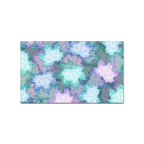 Leaves Glitter Background Winter Sticker (Rectangular) from ArtsNow.com Front