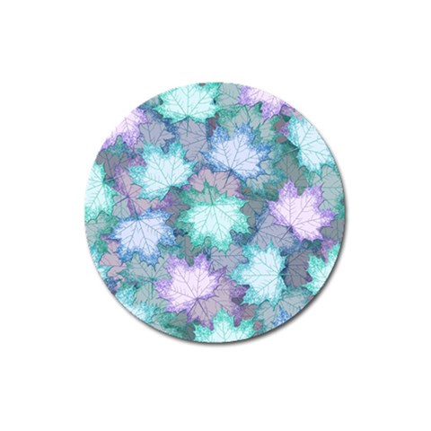 Leaves Glitter Background Winter Magnet 3  (Round) from ArtsNow.com Front