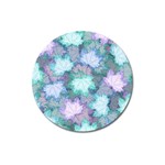 Leaves Glitter Background Winter Magnet 3  (Round)