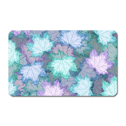 Leaves Glitter Background Winter Magnet (Rectangular) from ArtsNow.com Front