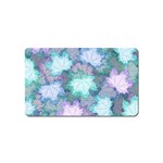 Leaves Glitter Background Winter Magnet (Name Card)