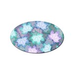 Leaves Glitter Background Winter Sticker Oval (100 pack)