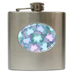 Leaves Glitter Background Winter Hip Flask (6 oz)