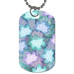Leaves Glitter Background Winter Dog Tag (Two Sides)