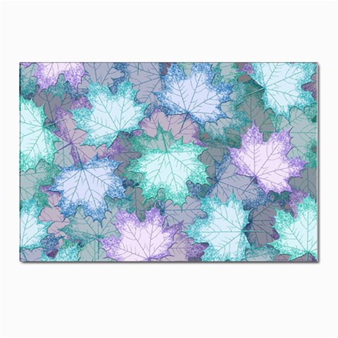 Leaves Glitter Background Winter Postcard 4 x 6  (Pkg of 10) from ArtsNow.com Front
