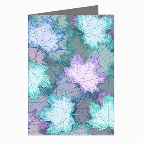 Leaves Glitter Background Winter Greeting Cards (Pkg of 8) from ArtsNow.com Left