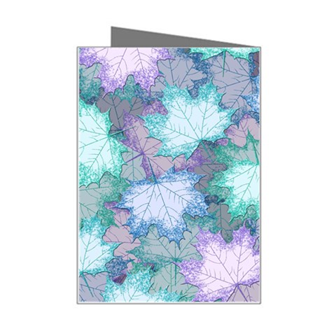 Leaves Glitter Background Winter Mini Greeting Card from ArtsNow.com Right