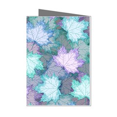 Leaves Glitter Background Winter Mini Greeting Cards (Pkg of 8) from ArtsNow.com Left