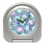 Leaves Glitter Background Winter Travel Alarm Clock