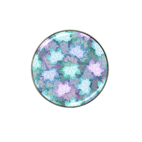 Leaves Glitter Background Winter Hat Clip Ball Marker from ArtsNow.com Front