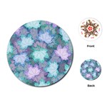 Leaves Glitter Background Winter Playing Cards Single Design (Round)