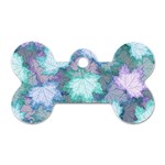 Leaves Glitter Background Winter Dog Tag Bone (One Side)