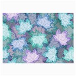 Leaves Glitter Background Winter Large Glasses Cloth (2 Sides)