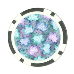 Leaves Glitter Background Winter Poker Chip Card Guard from ArtsNow.com Front