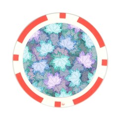 Leaves Glitter Background Winter Poker Chip Card Guard from ArtsNow.com Back