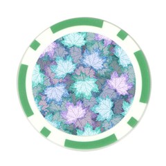 Leaves Glitter Background Winter Poker Chip Card Guard from ArtsNow.com Back