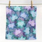 Leaves Glitter Background Winter Face Towel