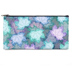 Leaves Glitter Background Winter Pencil Case from ArtsNow.com Front