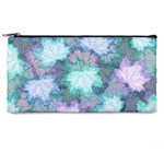 Leaves Glitter Background Winter Pencil Case