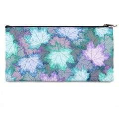 Leaves Glitter Background Winter Pencil Case from ArtsNow.com Back