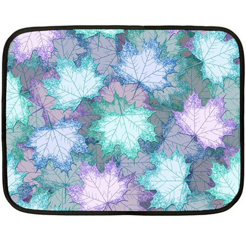 Leaves Glitter Background Winter Two Sides Fleece Blanket (Mini) from ArtsNow.com 35 x27  Blanket Front