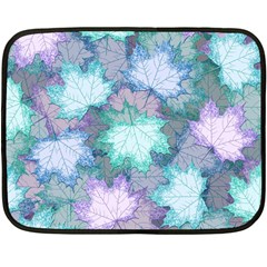Leaves Glitter Background Winter Two Sides Fleece Blanket (Mini) from ArtsNow.com 35 x27  Blanket Back