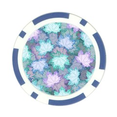 Leaves Glitter Background Winter Poker Chip Card Guard (10 pack) from ArtsNow.com Back