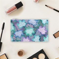 Leaves Glitter Background Winter Cosmetic Bag (Small) from ArtsNow.com Front