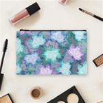 Leaves Glitter Background Winter Cosmetic Bag (Medium)