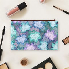 Leaves Glitter Background Winter Cosmetic Bag (Medium) from ArtsNow.com Back