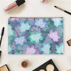 Leaves Glitter Background Winter Cosmetic Bag (Large) from ArtsNow.com Front
