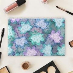 Leaves Glitter Background Winter Cosmetic Bag (Large) from ArtsNow.com Back