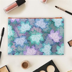 Leaves Glitter Background Winter Cosmetic Bag (Large) from ArtsNow.com Back