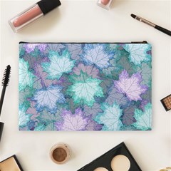 Leaves Glitter Background Winter Cosmetic Bag (Large) from ArtsNow.com Back