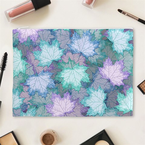 Leaves Glitter Background Winter Cosmetic Bag (XL) from ArtsNow.com Front