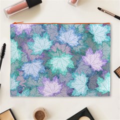 Leaves Glitter Background Winter Cosmetic Bag (XL) from ArtsNow.com Front