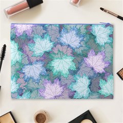 Leaves Glitter Background Winter Cosmetic Bag (XL) from ArtsNow.com Back