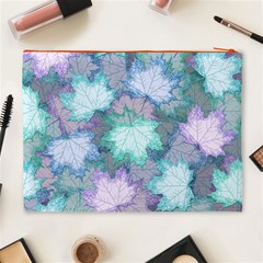 Leaves Glitter Background Winter Cosmetic Bag (XL) from ArtsNow.com Back