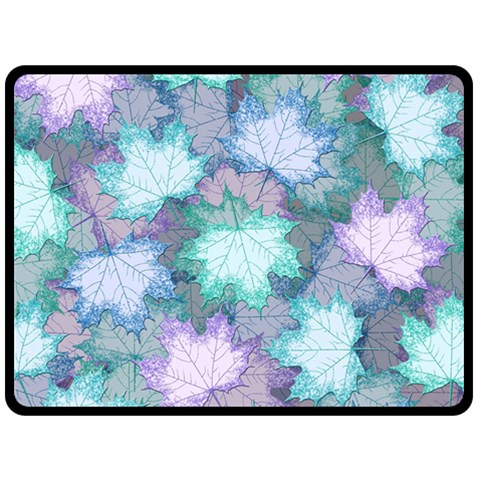 Leaves Glitter Background Winter Fleece Blanket (Large) from ArtsNow.com 80 x60  Blanket Front