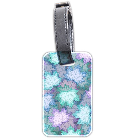 Leaves Glitter Background Winter Luggage Tag (two sides) from ArtsNow.com Front