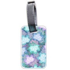 Leaves Glitter Background Winter Luggage Tag (two sides) from ArtsNow.com Back