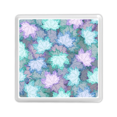 Leaves Glitter Background Winter Memory Card Reader (Square) from ArtsNow.com Front