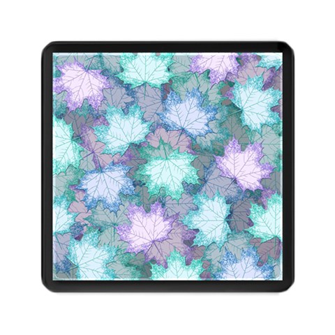 Leaves Glitter Background Winter Memory Card Reader (Square) from ArtsNow.com Front