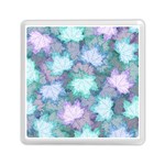 Leaves Glitter Background Winter Memory Card Reader (Square)