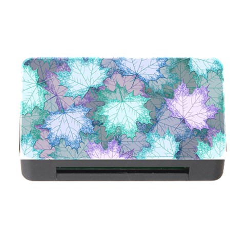 Leaves Glitter Background Winter Memory Card Reader with CF from ArtsNow.com Front
