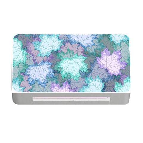 Leaves Glitter Background Winter Memory Card Reader with CF from ArtsNow.com Front