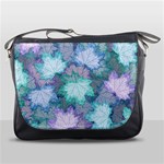 Leaves Glitter Background Winter Messenger Bag